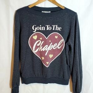 Wildfox Goin to the Chapel Pullover Athleisure Sweatshirt
